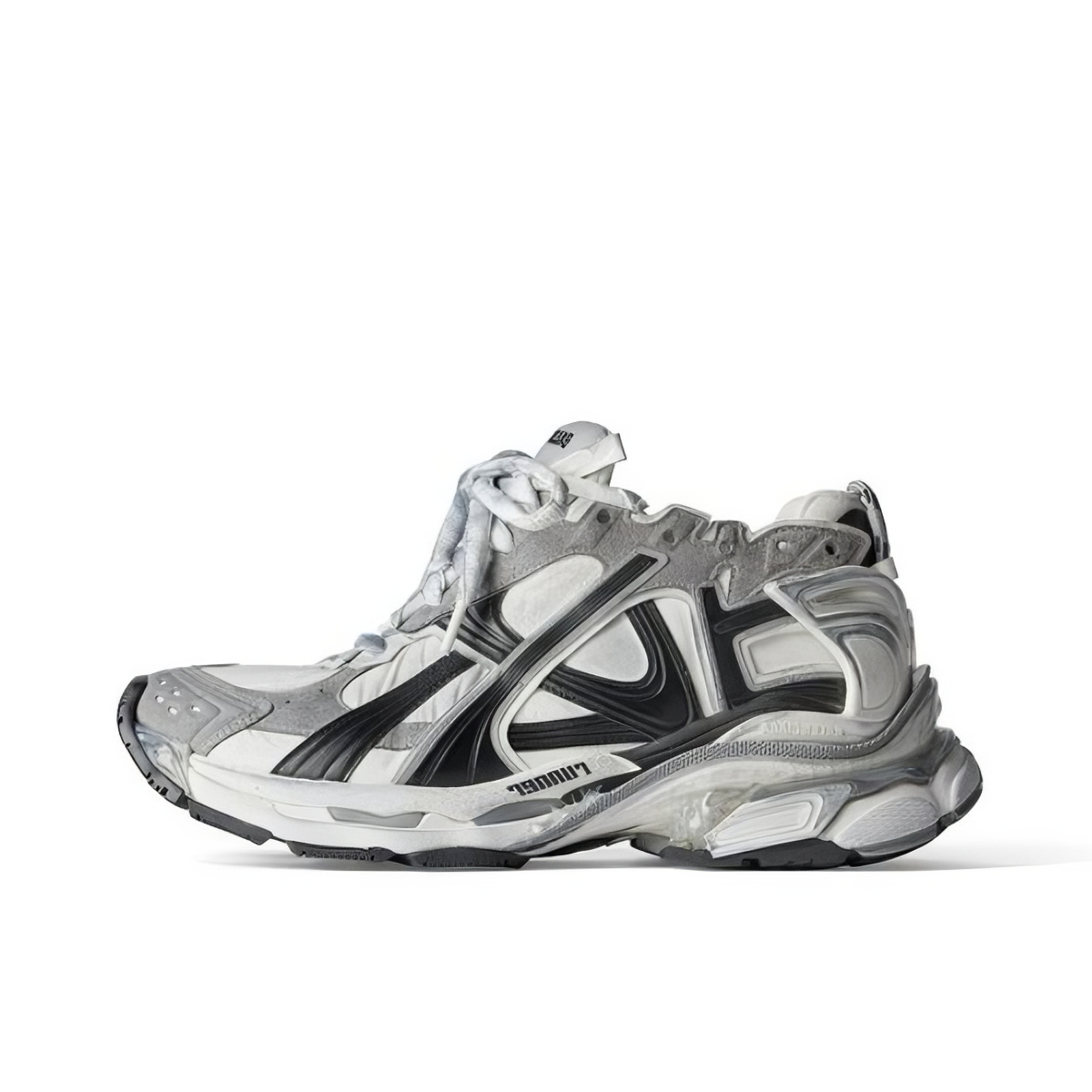 推荐商品：Balenciaga/巴黎世家 Runner 运动休闲鞋 圆头绒面革尼龙舒适透气百搭 白色/灰色
