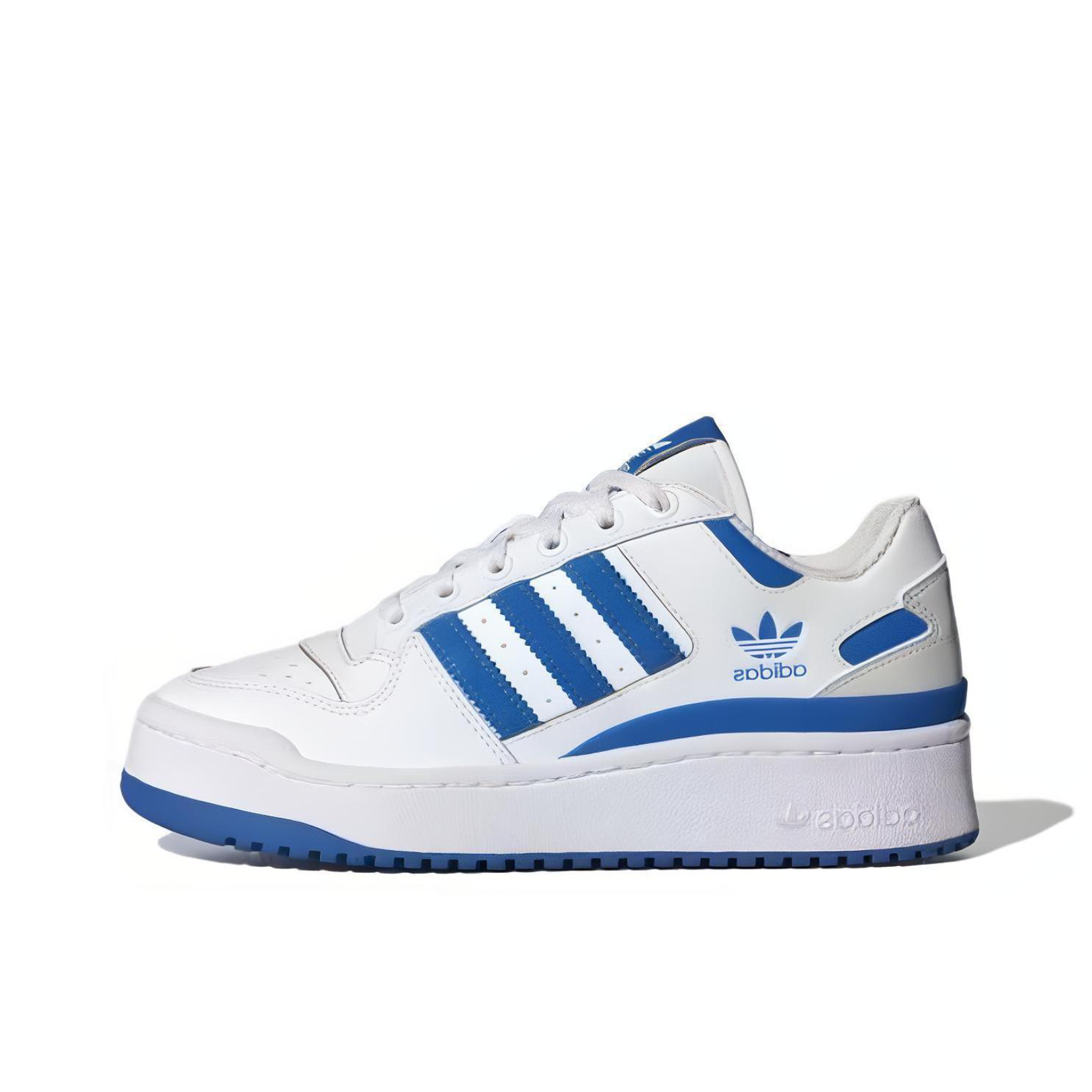 推荐商品：adidas Originals Forum Bold 板鞋 防滑耐磨轻便透气厚底增高防水贴合 女款/白色/蓝色