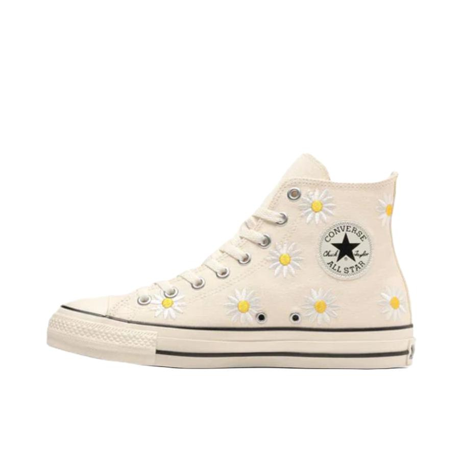 推荐商品：Converse/匡威 All Star Ⓡ Daisyflower Hi 帆布鞋 防滑耐磨轻便舒适高帮圆头 米白色