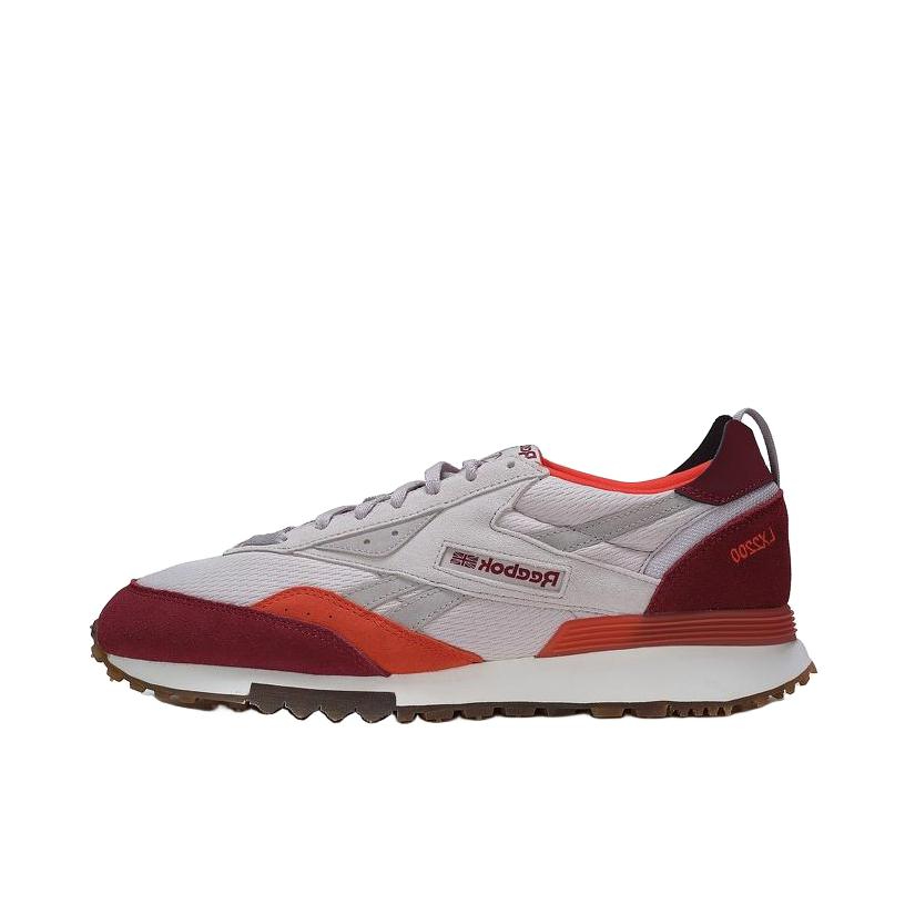 推荐商品：Reebok/锐步 LX 2200 运动休闲鞋 潮流美式复古减震防滑轻盈耐磨舒适透气支撑绒面革韩系轻便慢跑 热情红/白色