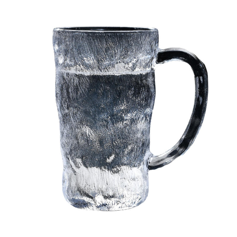 推荐商品：执白 310ml 玻璃 冰川纹啤酒杯