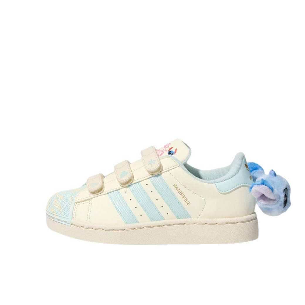 推荐商品：adidas Originals SUPERSTAR II CF C 板鞋儿童 运动休闲室内低帮 迪士尼联名/小童/乳白色/薄荷绿/奇妙白