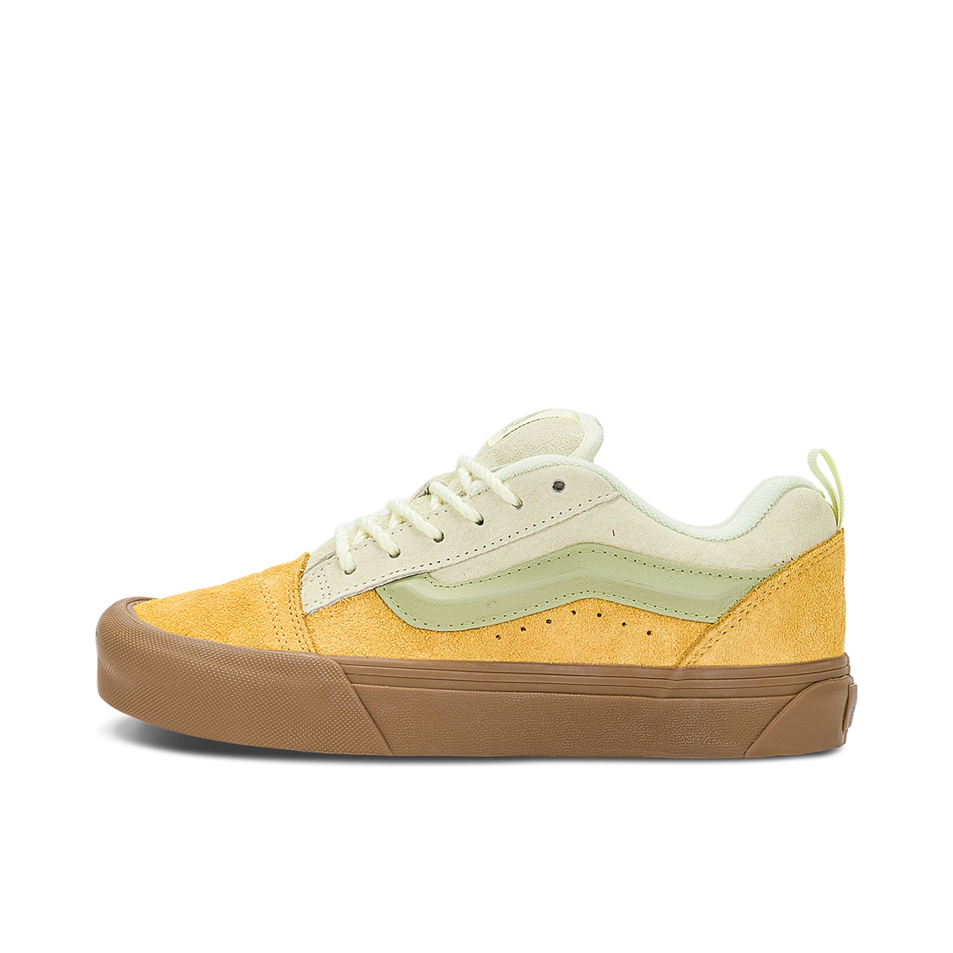 推荐商品：Vans/范斯 Knu-Skool 板鞋 面包鞋 滑板鞋 复古美式时尚防水支撑贴合圆头 黄色/绿色
