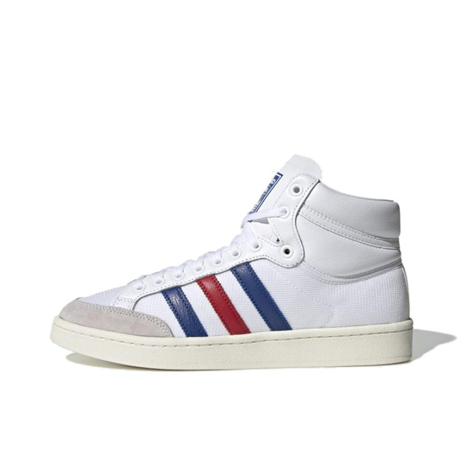 推荐商品：adidas Americana 轻便减震 防滑耐磨 舒适百搭 运动休闲鞋 白/蓝红