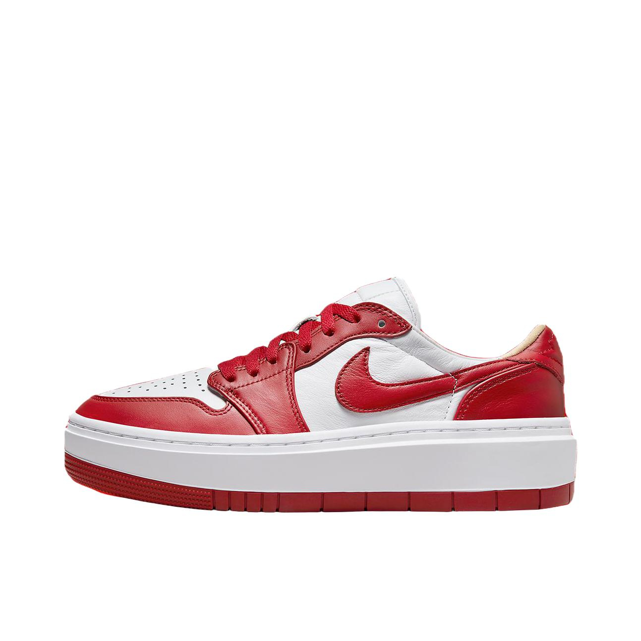 推荐商品：Jordan Air Jordan 1 elevate 板鞋 圆头厚底减震防滑复古增高  低帮/白色/红色