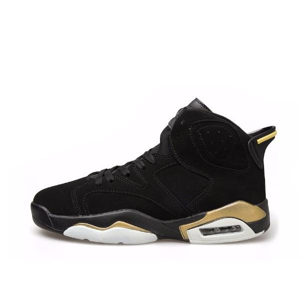 推荐商品：Air Jordan 6 运动休闲鞋 复古耐磨防滑缓震支撑合成革 Defining Moments (DMP) 金砖套装/黑色/金色