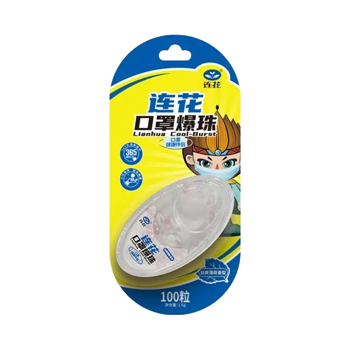 推荐商品：连花 清新口气口罩爆珠 清瘟薄荷味
