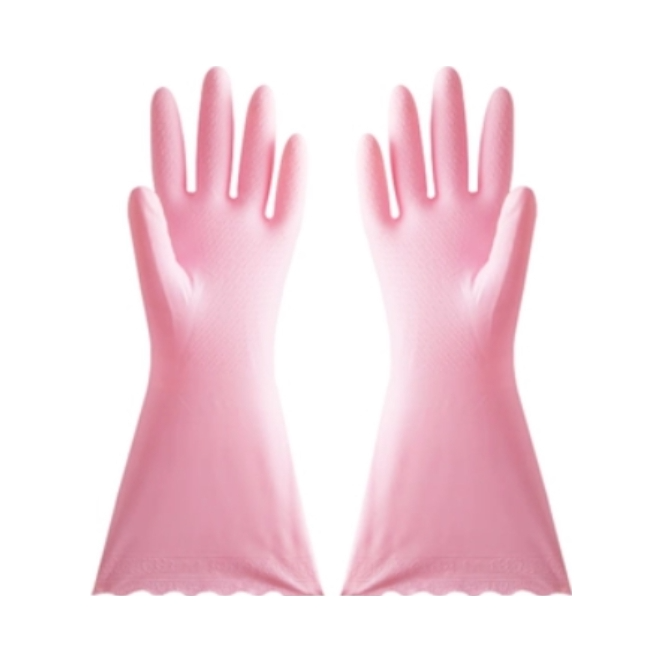 推荐商品：茶花 C78015 耐用防水橡胶长袖薄 洗碗手套