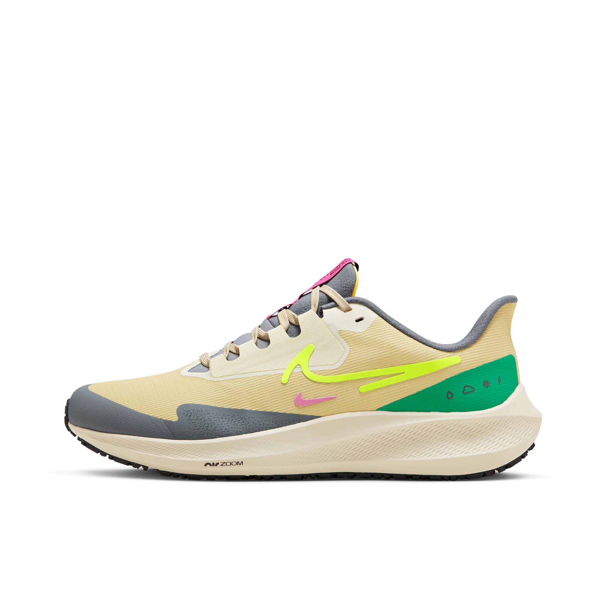 推荐商品：Nike Air Zoom Pegasus 39 跑鞋 缓震轻质网面透气马拉松回弹织物运动圆头包裹性支撑 绿色/黄色