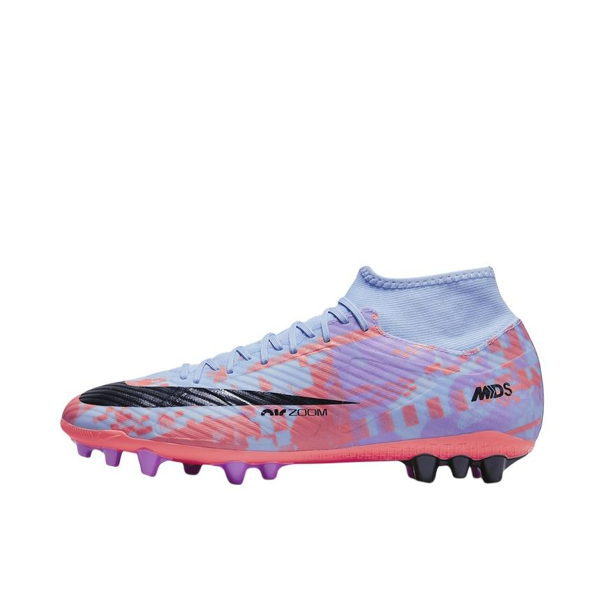 推荐商品：Nike Zoom Mercurial Superfly 9 Academy MDS AG 中端 胶质短钉 人工草场 系带防滑耐磨 足球鞋 蓝色/紫色