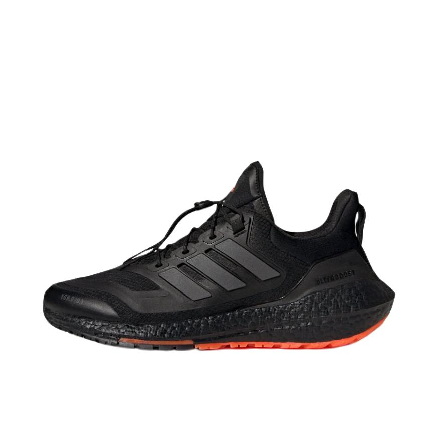 推荐商品：adidas Ultra Boost 22 经典UB 跑鞋 爆米花防滑耐磨缓震回弹织物休闲随心畅跑抗扭转 黑色/橘橙