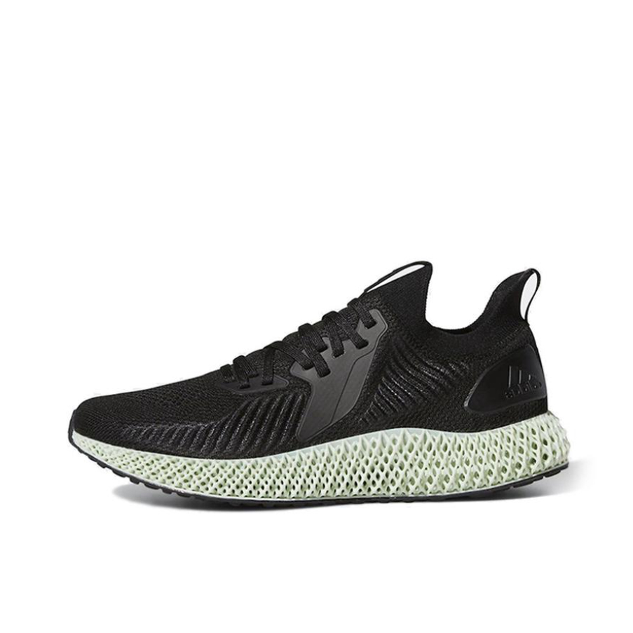 推荐商品：adidas Alphaedge 4D 跑鞋 碳板减震防滑耐磨透气织物 Core Black/Carbon 黑色