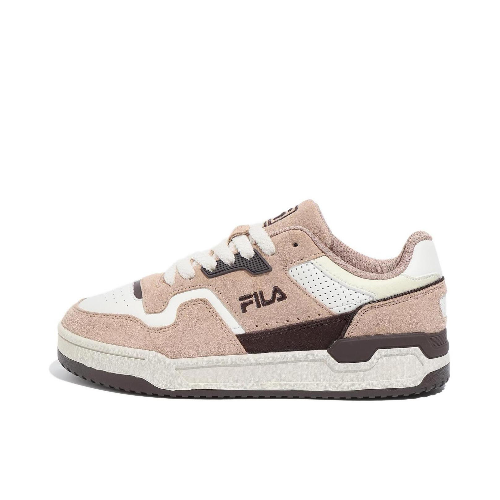 推荐商品：FILA/斐乐 Targa 88 牛皮绒面革 防滑耐磨 休闲运动 板鞋 棕色/白色