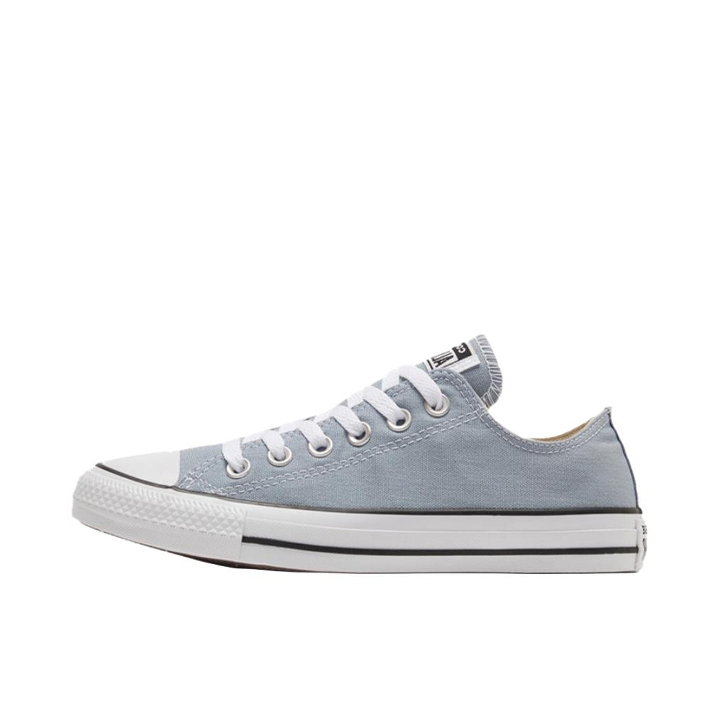 推荐商品：Converse/匡威 Chuck Taylor All Star 帆布鞋 常青款轻便防滑耐磨百搭复古圆头减震贴合高帮 低帮/灰蓝/白色