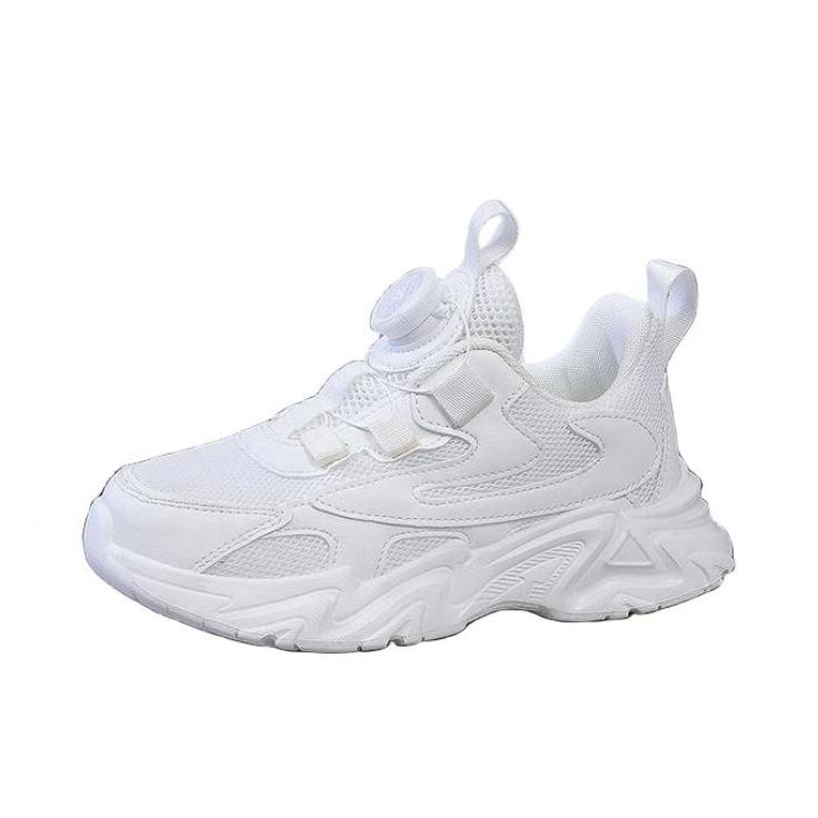 推荐商品：DEERWAY/德尔惠 皮面 防水 运动鞋儿童 双网/白色