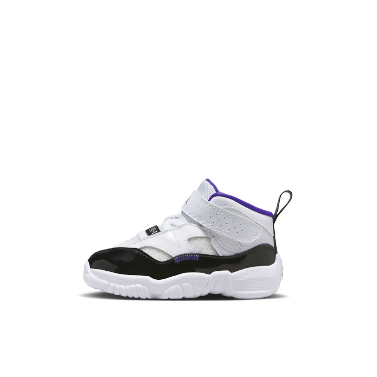 推荐商品：Jordan Jumpman Two Trey 免系带 舒适减震 防滑耐磨 复古百搭 运动鞋儿童 婴童/白色/黑色