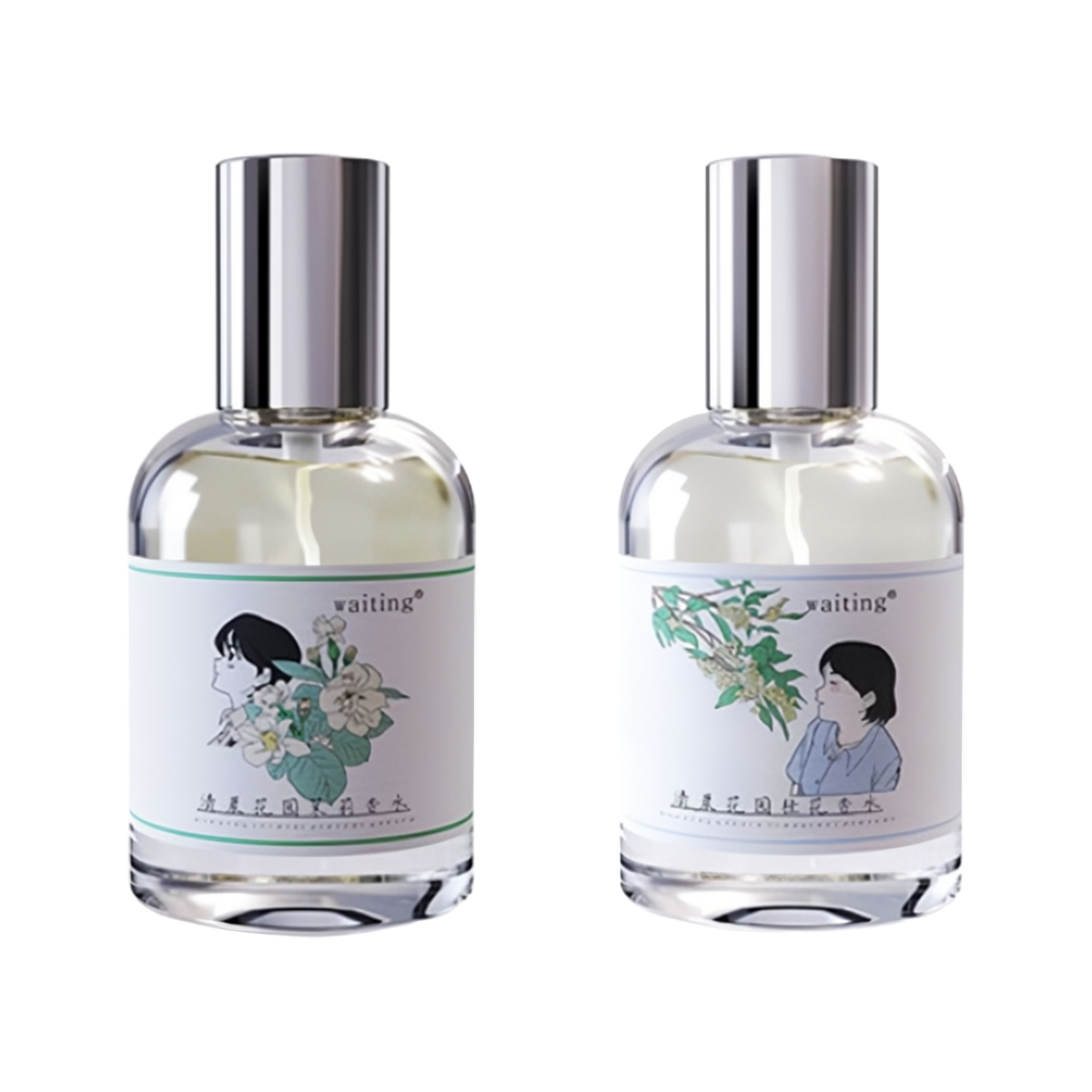推荐商品：waiting/等待 清晨花园山茶花桂花茉莉玫瑰清新淡香水套装