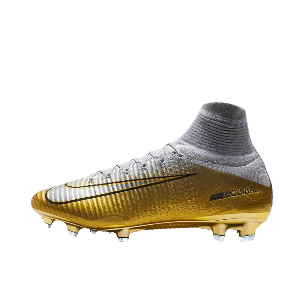 推荐商品：Nike Mercurial Superfly 5 CR7 FG 高端 胶质长钉 硬草地天然草地 防滑耐磨减震 足球鞋 Quinto Triunfo 金色