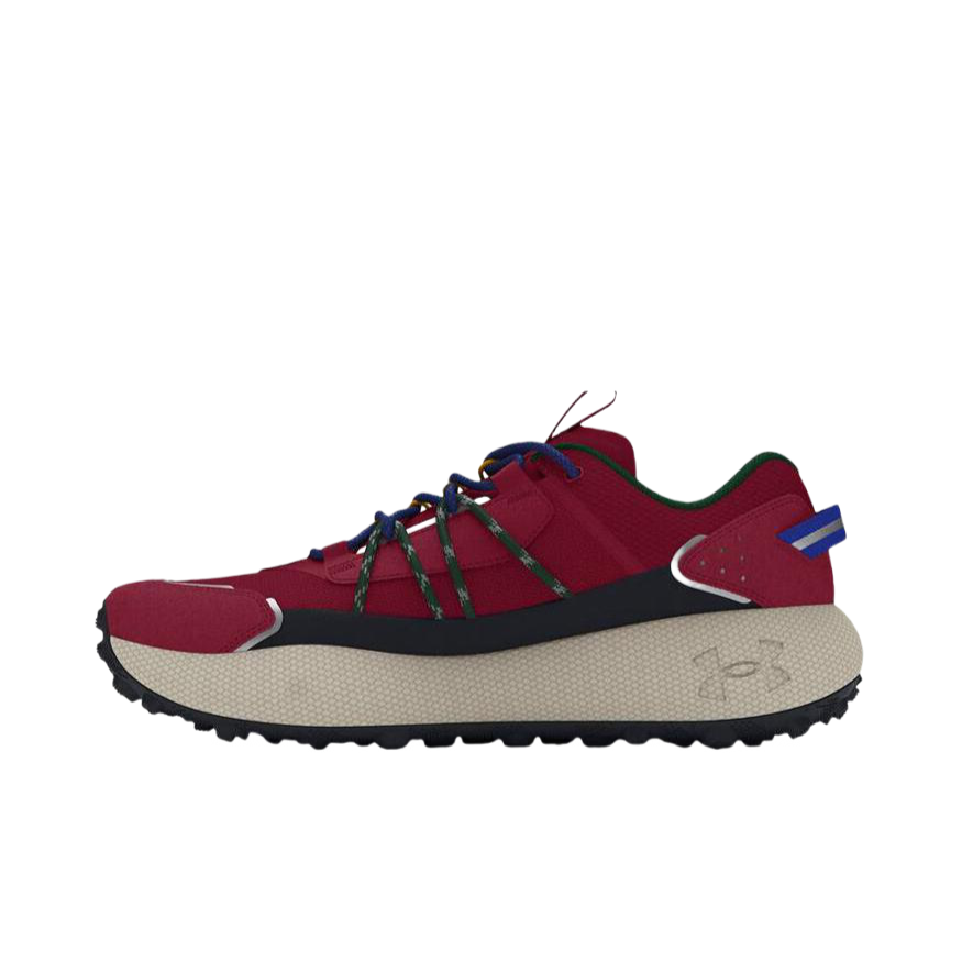推荐商品：Under Armour/安德玛 Venture Pro 厚胎 耐磨防滑 减震回弹 网布 百搭潮流 织物 翻毛皮 运动休闲鞋 火焰红