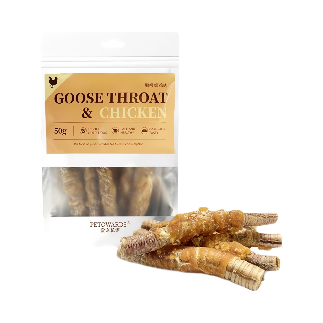 推荐商品：爱宠私语 鸡肉绕鹅喉狗狗磨牙棒零食磨牙训练奖励解馋