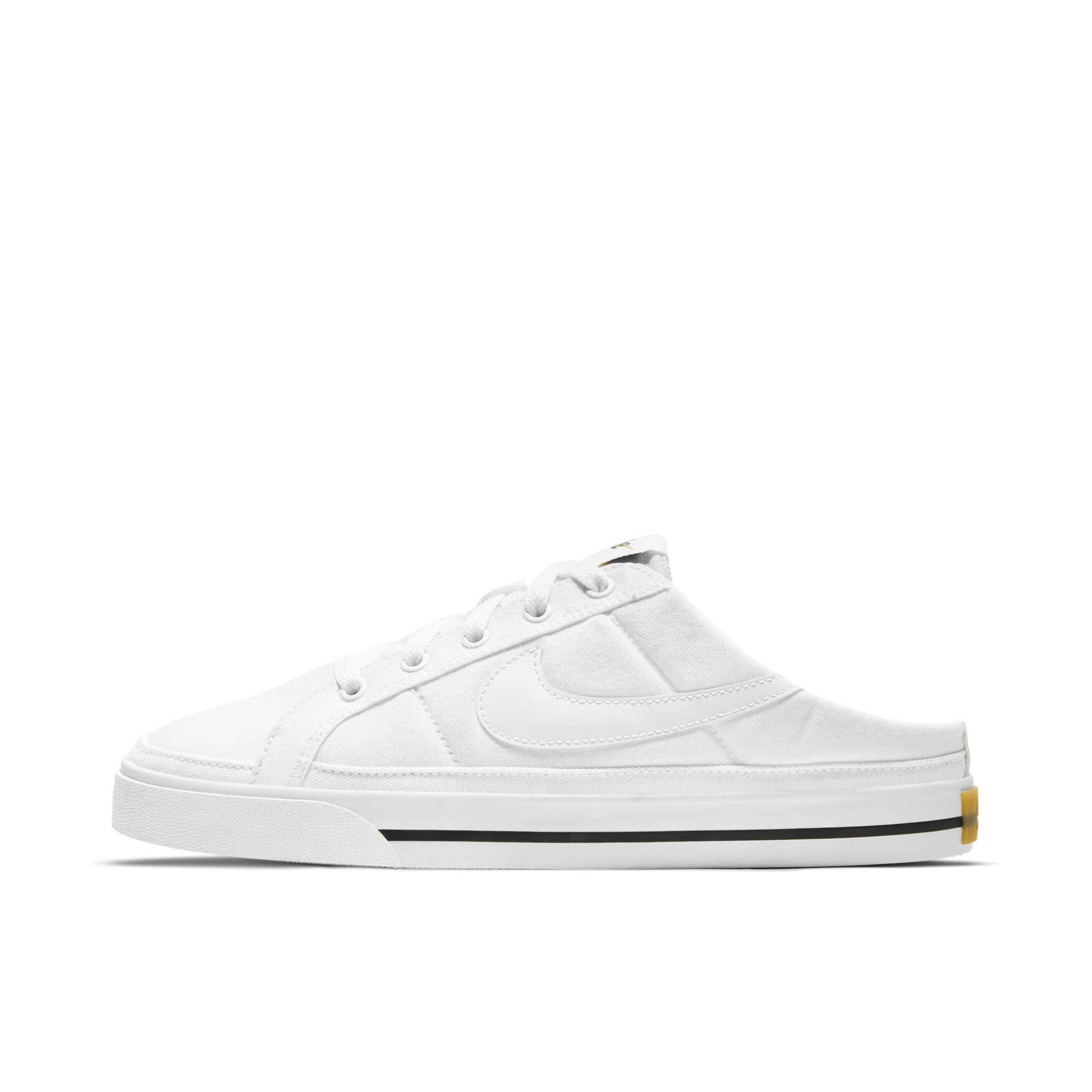 推荐商品：Nike Court Legacy 板鞋 复古舒适透气防滑耐磨休闲运动一脚蹬 半拖/Mule/白色
