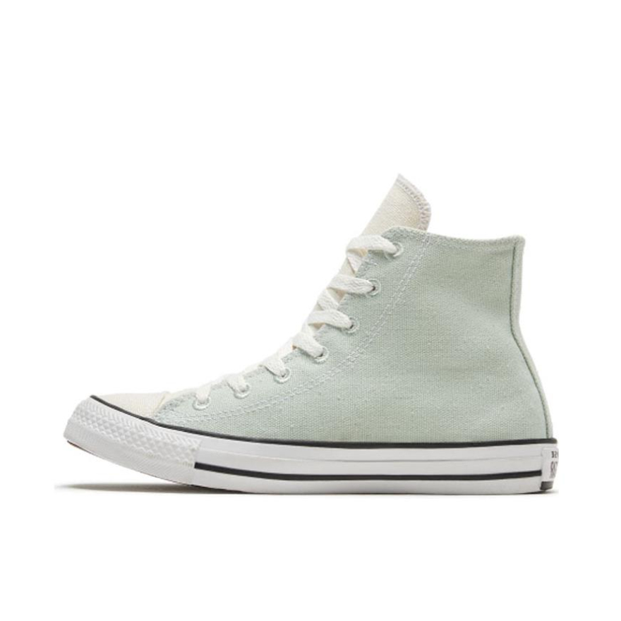 推荐商品：Converse/匡威 Chuck Taylor All Star 帆布鞋 常青款轻便防滑耐磨百搭复古圆头减震贴合高帮 浅绿