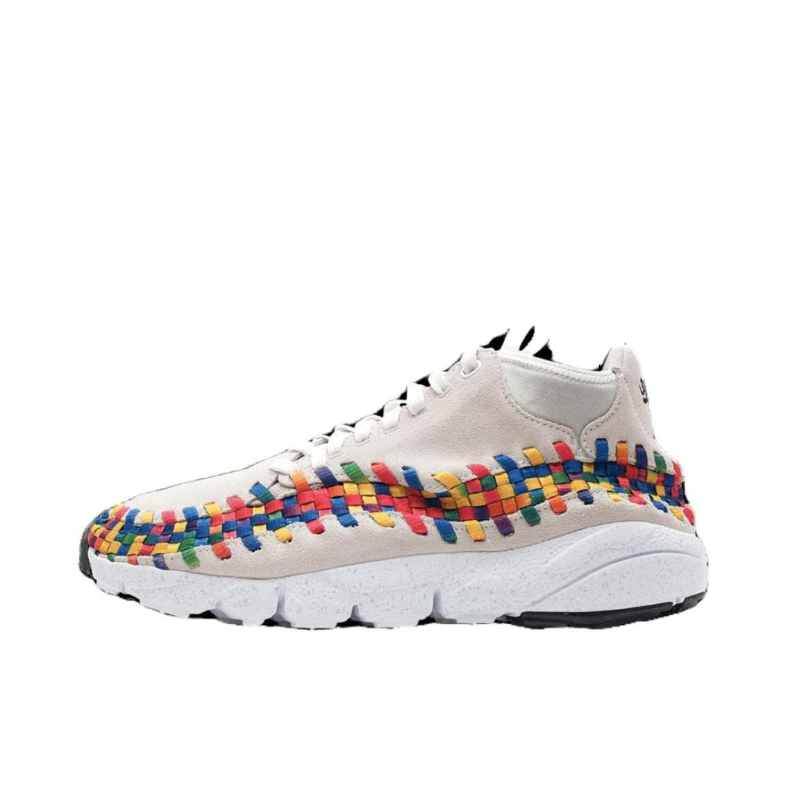 推荐商品：Nike Air Footscape Woven 时尚潮流 编织 舒适缓震 防滑耐磨 绒面革 轻便 运动休闲鞋 迷彩色/白色