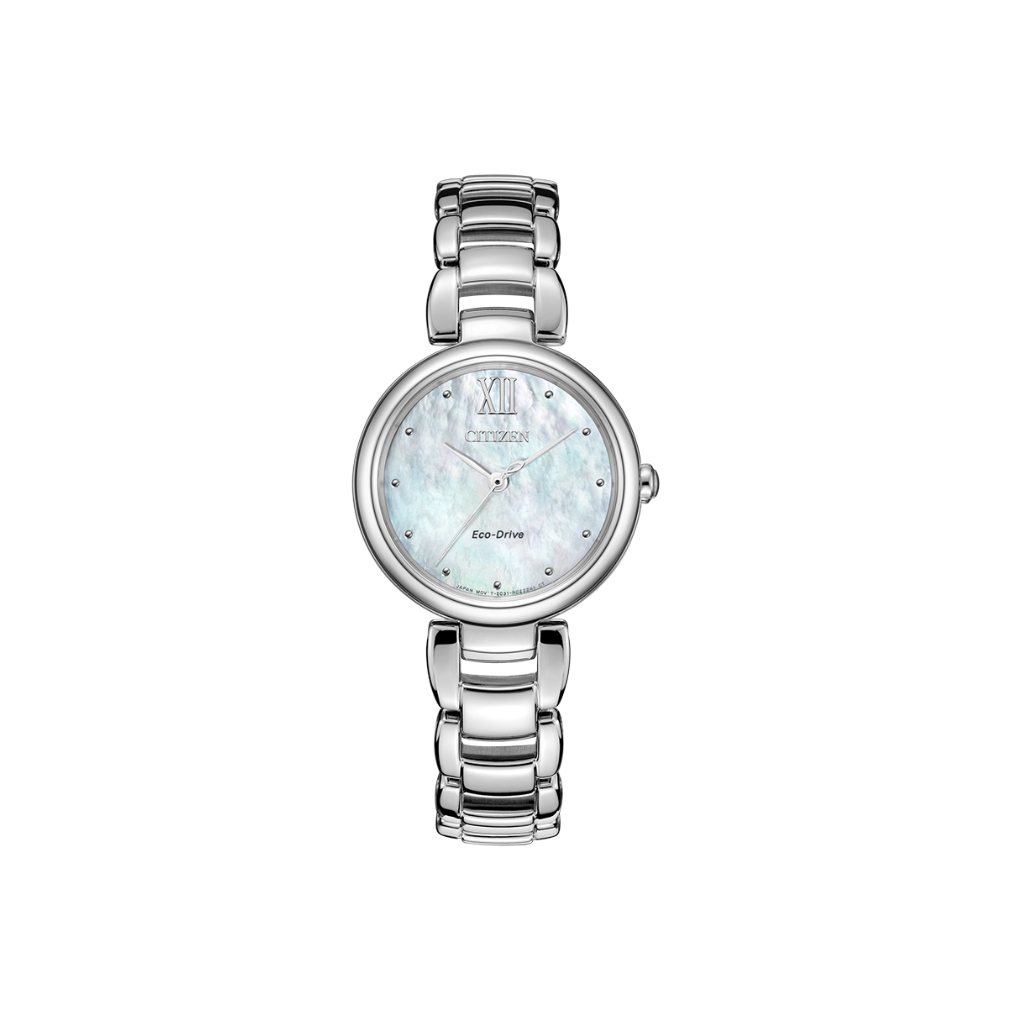 推荐商品：【田馥甄同款】Citizen/西铁城 花语风吟 不锈钢带防水贝母盘石英光动能女表