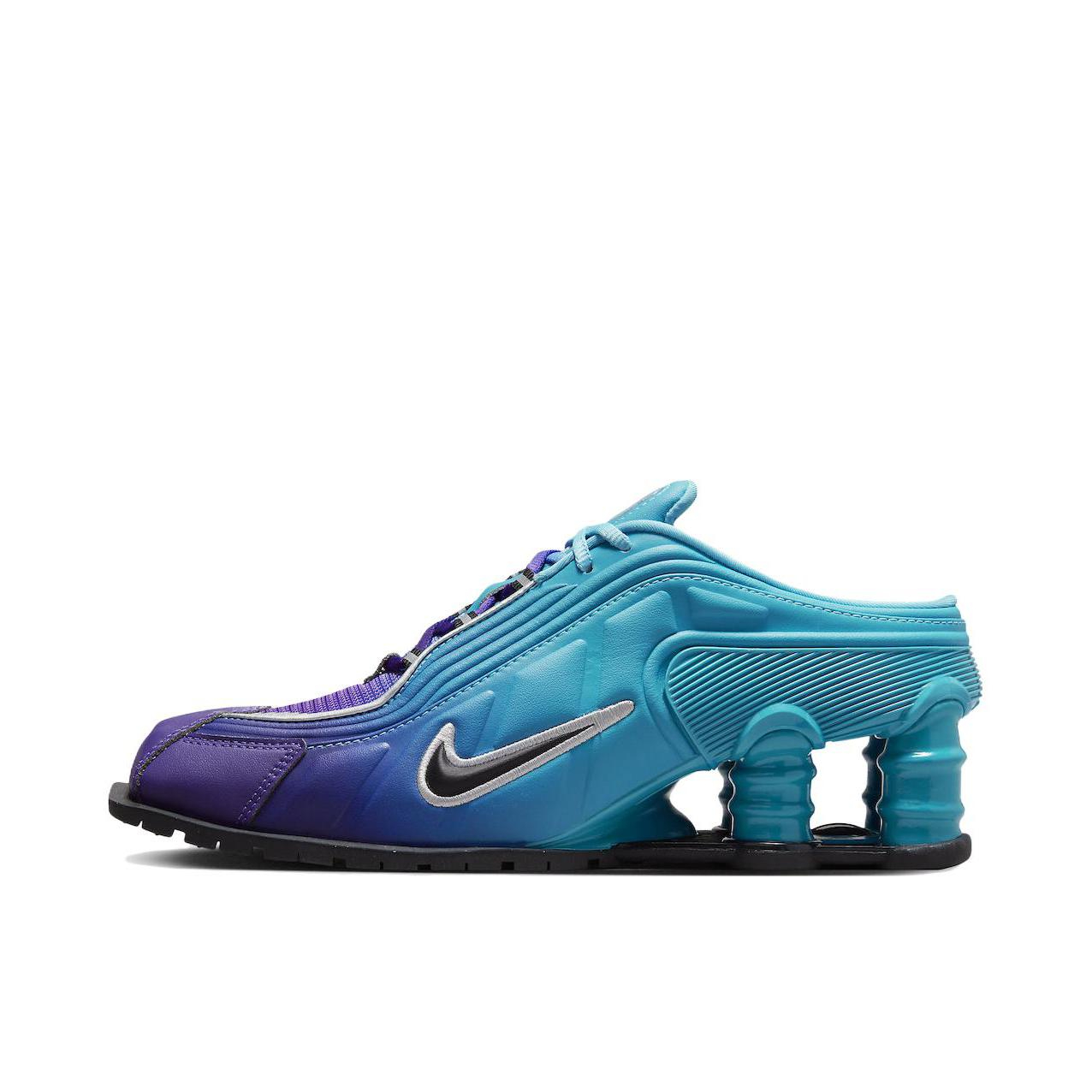 推荐商品：Nike Shox MR4 跑鞋 时尚复古防滑耐磨缓震回弹橡胶 Martine rose联名/蓝色/紫色