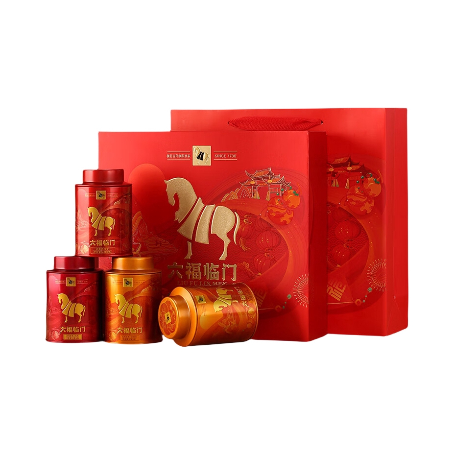 推荐商品：八马 六福临门 特级 茶礼组合 礼盒装