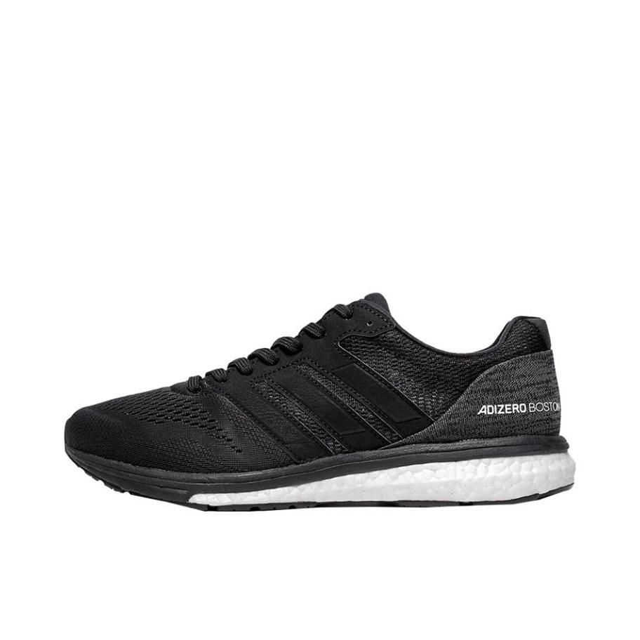 推荐商品：adidas Adizero Boston 7 跑鞋 防滑减震轻便耐磨马拉松碳板织物 Black/White 黑白