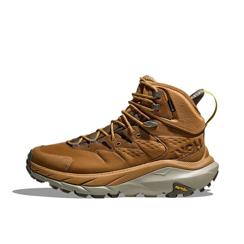 推荐商品：HOKA ONE ONE Kaha 2 GTX 舒适 防水 防滑耐磨 徒步鞋 户外鞋 贝母白/棕色