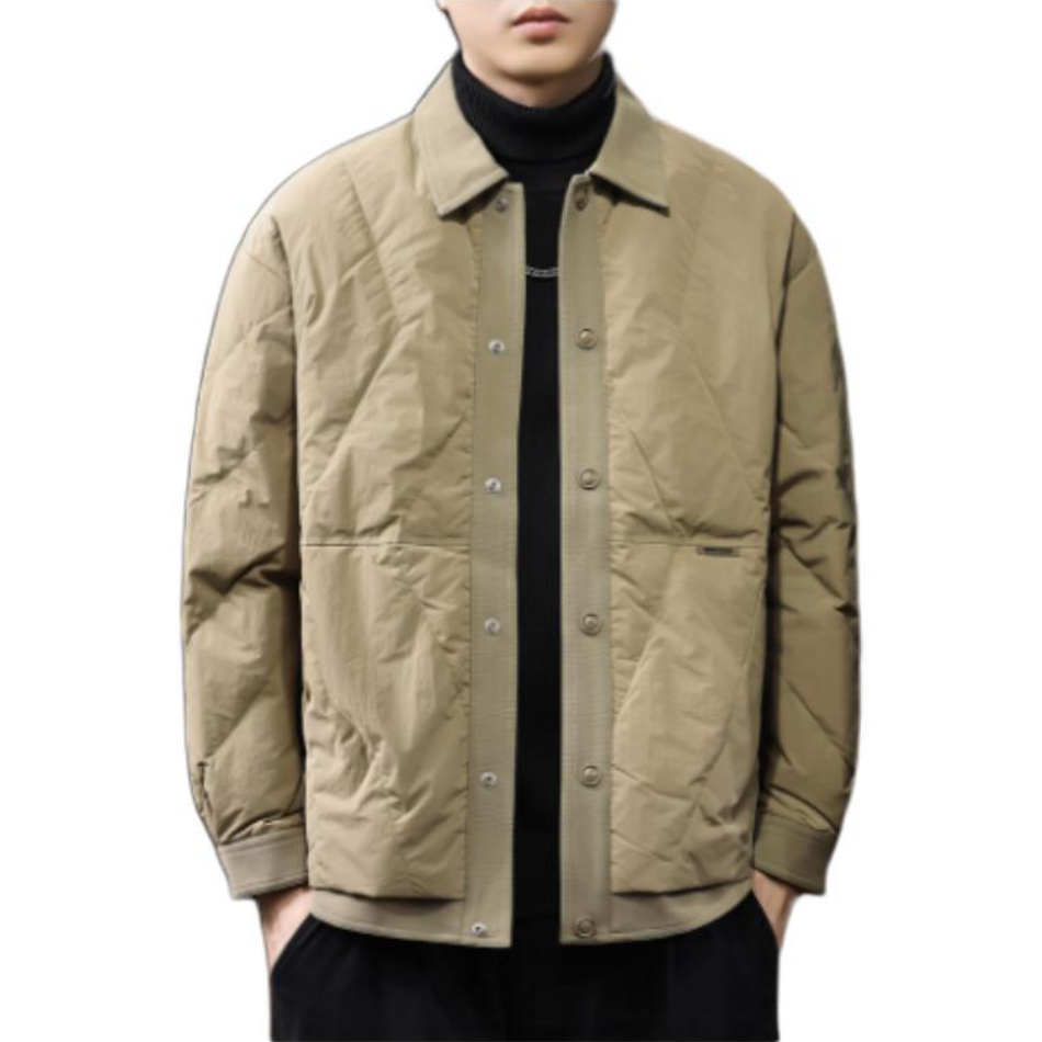 推荐商品：威纳派 美式轻薄白鸭绒保暖长袖羽绒服 TH-833799816W 卡其