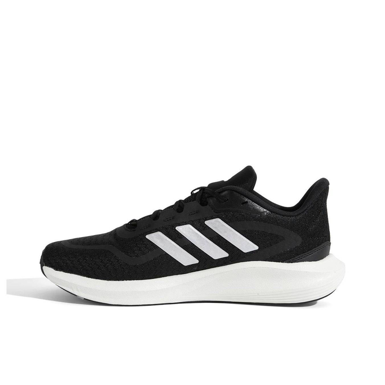 推荐商品：adidas All Day Essential 跑鞋 透气轻便防滑耐磨缓震轻运动网面训练 低帮/黑色/白色