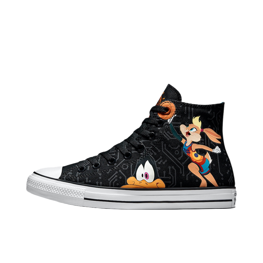 Converse/匡威 Chuck Taylor All Star 帆布鞋 常青款轻便防滑耐磨百搭复古圆头减震贴合高帮 Space Jam联名/黑/多色/灰/白/蓝