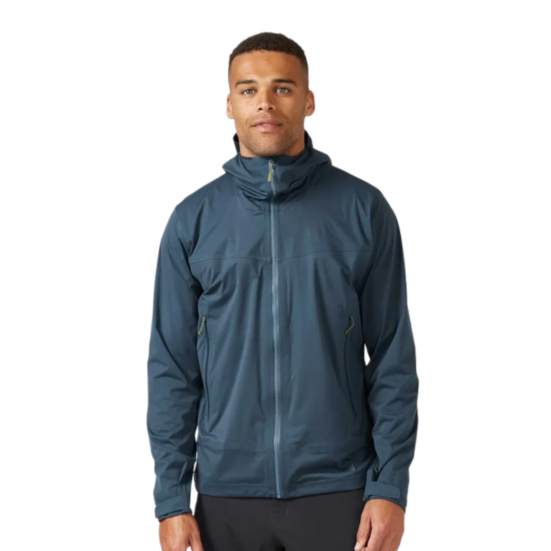 推荐商品：RAB 防风防水耐磨透气冲锋衣 QWG-74 暮蓝