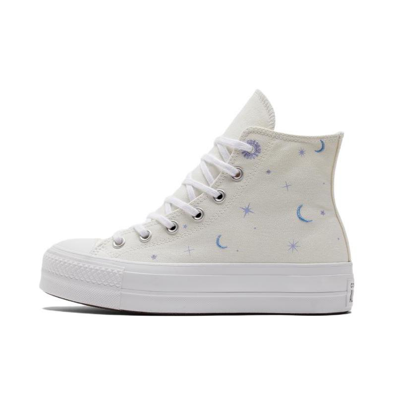 推荐商品：Converse/匡威 Chuck Taylor All Star Lift 帆布鞋 简约复古经典防滑耐磨舒适厚底圆头甜酷贴合松糕底流光风 米黄色