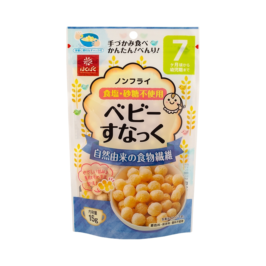 推荐商品：hakubaku 谷物麦麦球无盐无添加零食溶豆