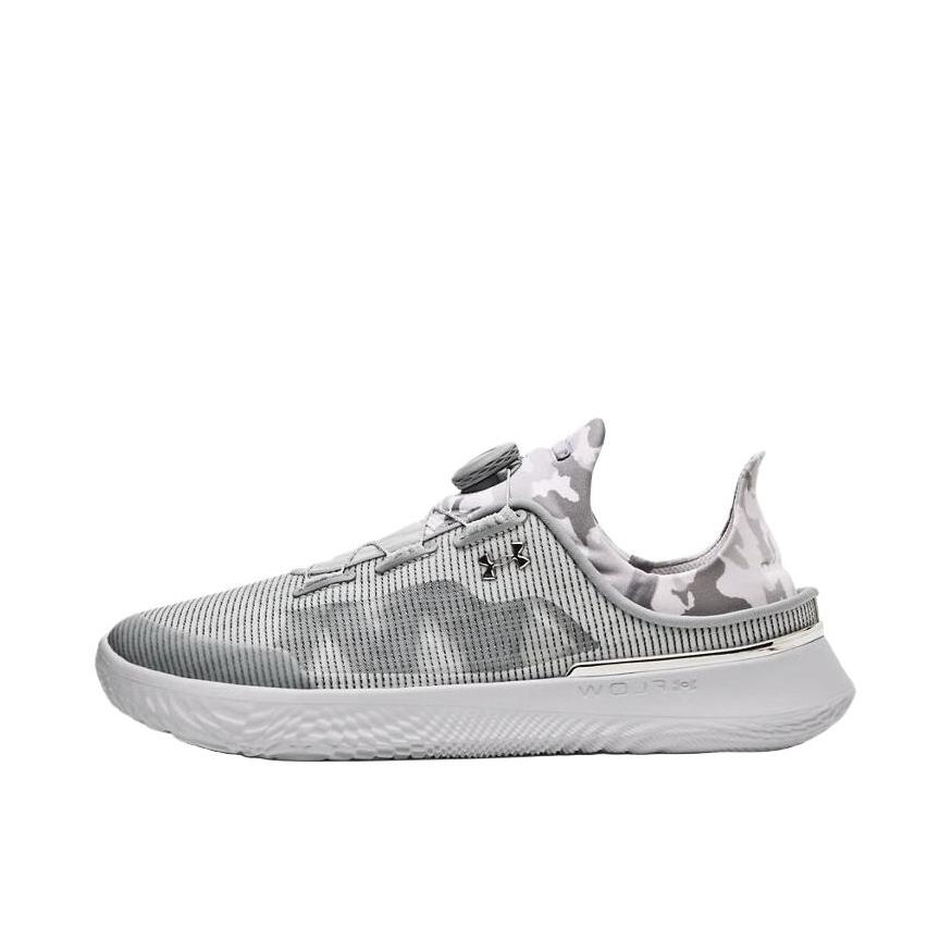 推荐商品：Under Armour/安德玛 Slipspeed trainr 旋钮 减震防滑 免绑带 耐磨 回弹 可踩跟 随变综训鞋 灰色