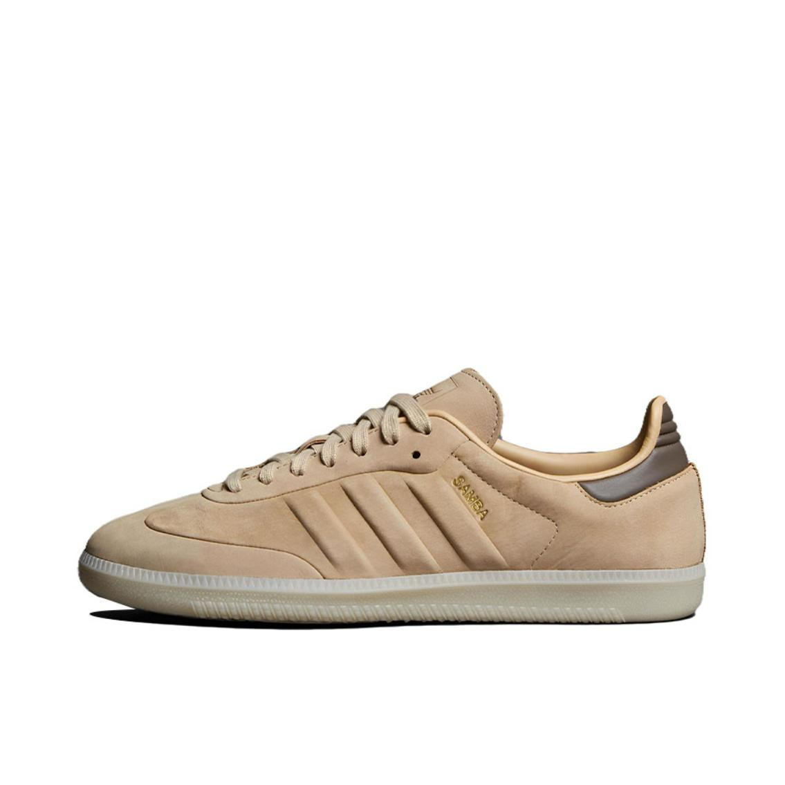 推荐商品：adidas Originals Samba OG T头鞋 板鞋 经典复古舒适百搭耐磨合成革圆头薄底贴合 杏色/黄色