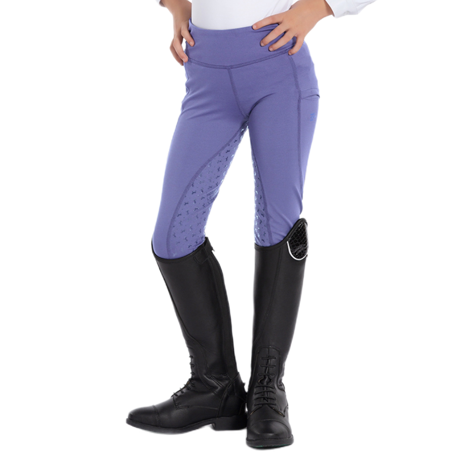 推荐商品：horseleader童装 高弹硅胶骑马训练马术运动长裤 女中大童 6118 薰衣草 