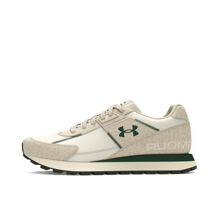推荐商品：Under Armour/安德玛 Essential Runner 复古 缓震透气 防滑耐磨 低帮 平跟 圆头 舒适百搭 简约 跑鞋 石英白