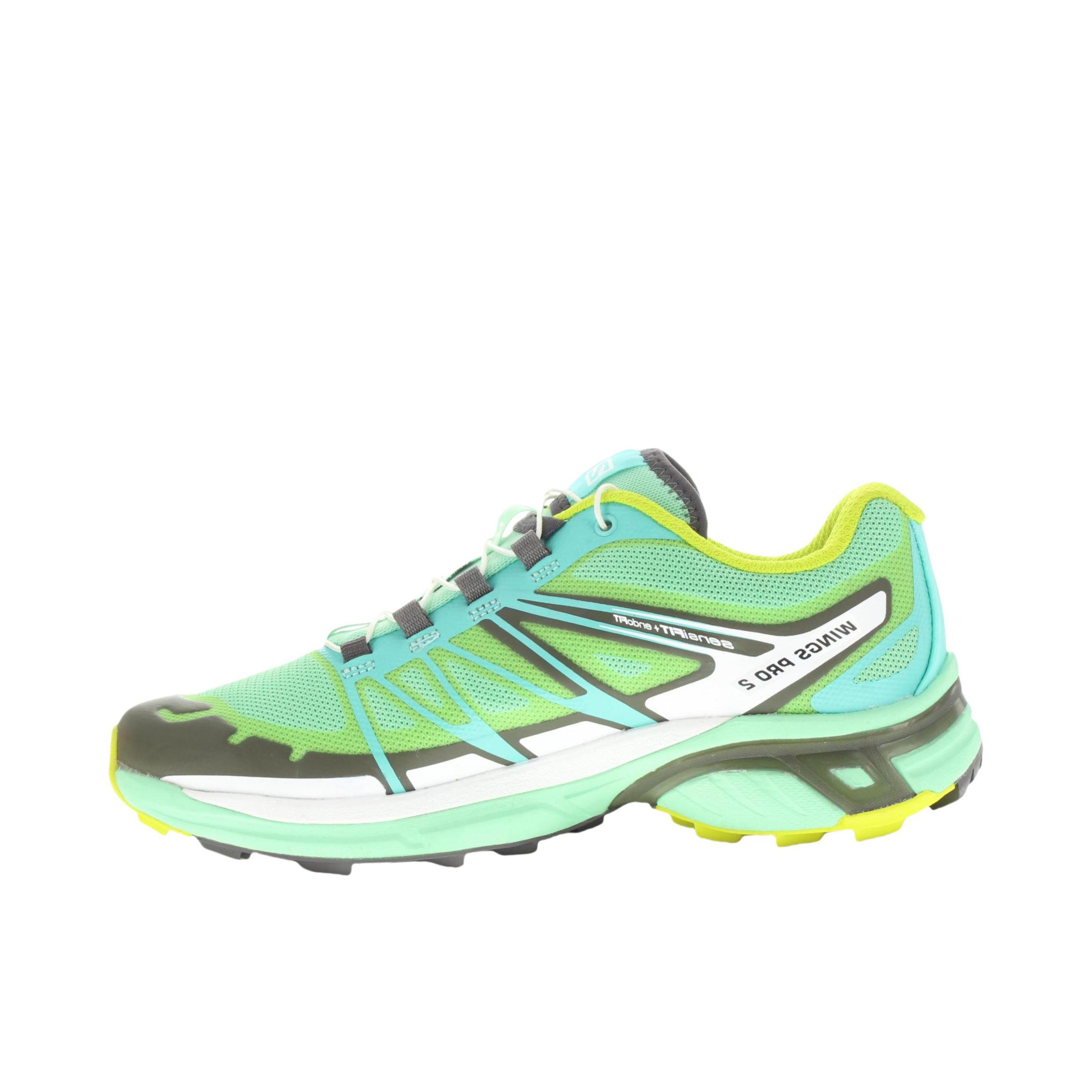 推荐商品：Salomon/萨洛蒙 Wings Pro 2 防滑 低帮 休闲 系带 跑鞋 女款/绿色