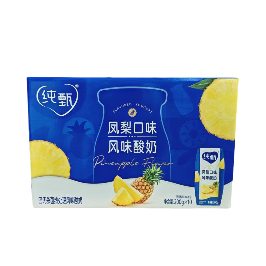 推荐商品：蒙牛 纯甄 风味酸奶 凤梨味 200g 盒装