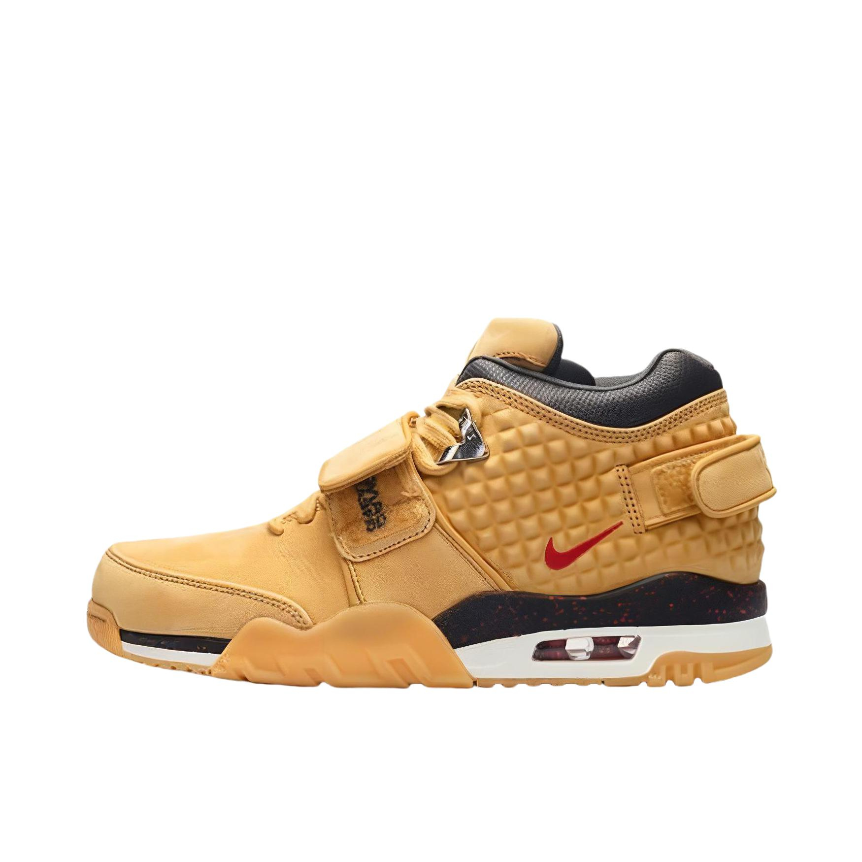 推荐商品：Nike Air Cruz 防滑耐磨 减震轻便 复古 魔术贴 休闲鞋 Wheat 米黄/黑