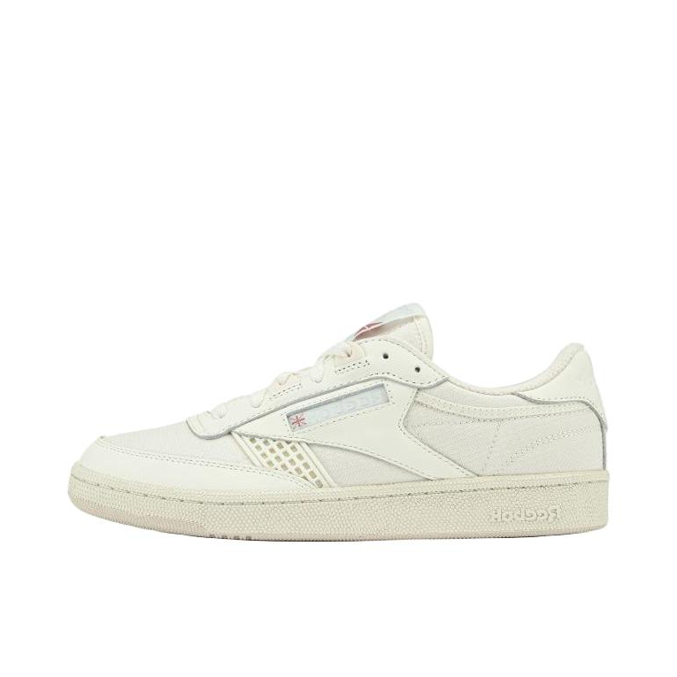 推荐商品：Reebok/锐步 Club C 潮流复古 百搭 舒适轻便 防滑耐磨 运动 T头 板鞋 乳白色/白色