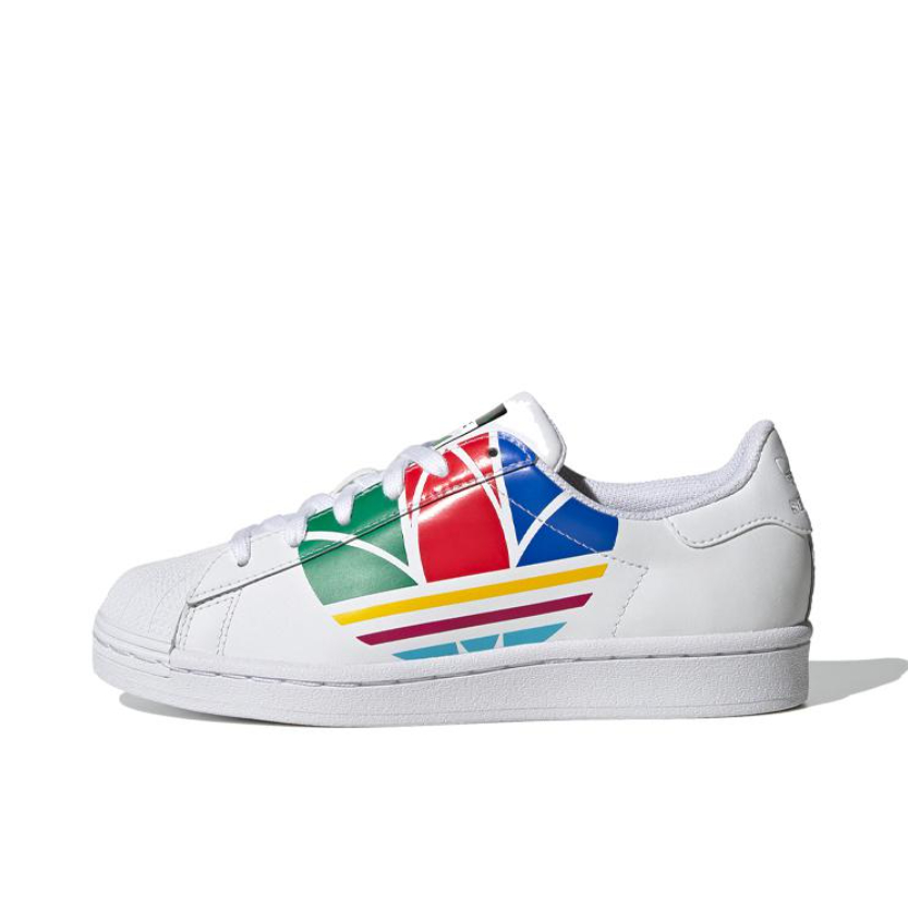 推荐商品：【宋雨琦同款】 adidas Originals Superstar 板鞋 轻便贝壳头薄底舒适百搭耐磨复古 大童/白色/红色/蓝色