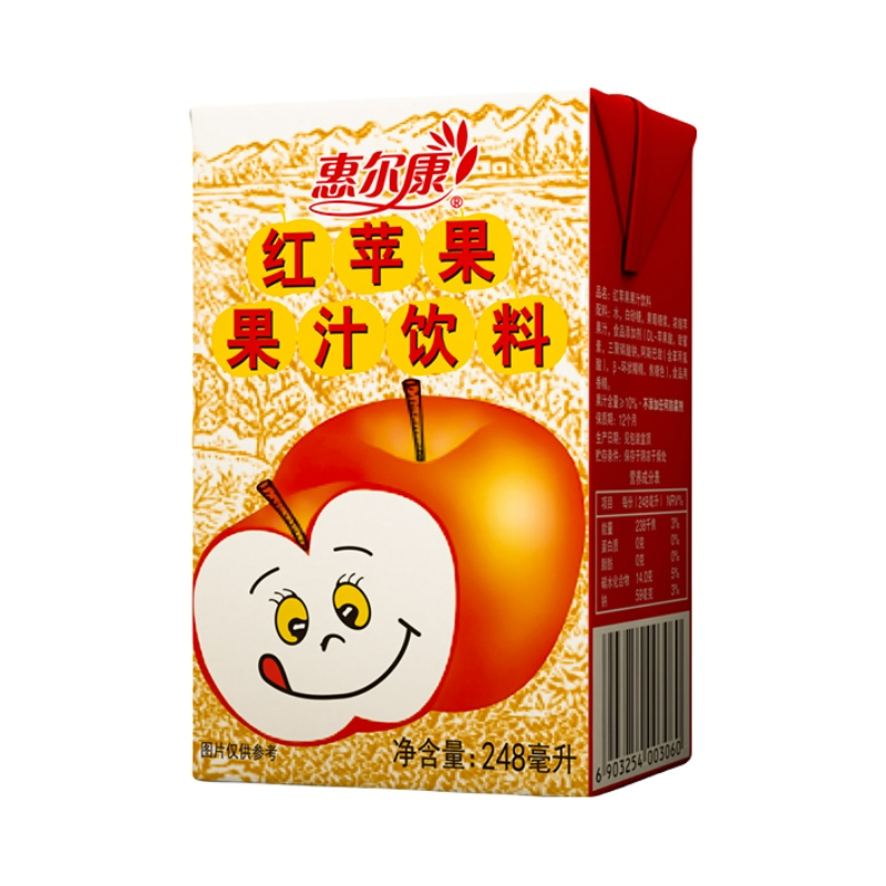 推荐商品：惠尔康 红苹果果汁饮料 盒装