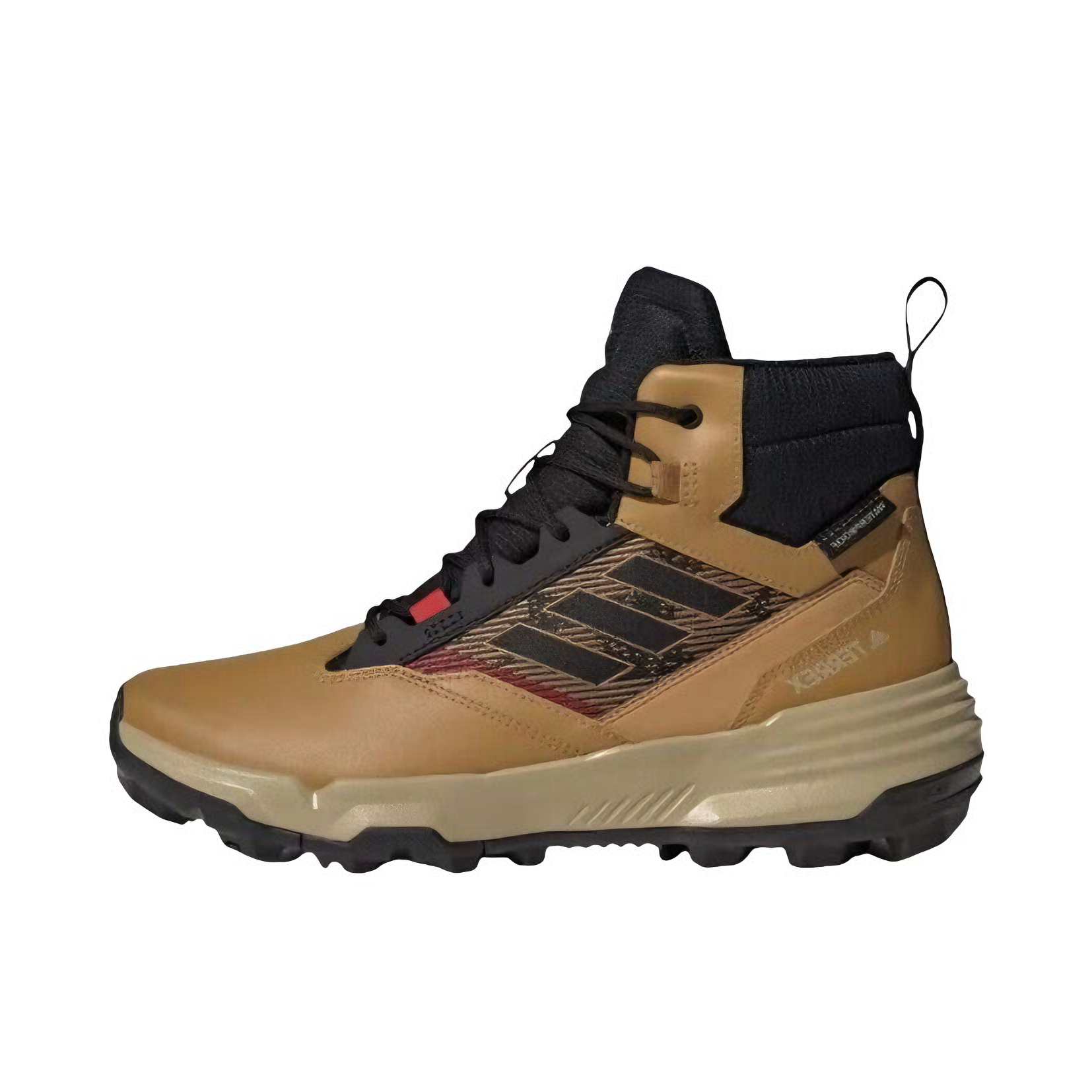 推荐商品：adidas Terrex Unity Leather 耐磨减震 防滑透气 舒适防水 徒步鞋 米色/蓝色