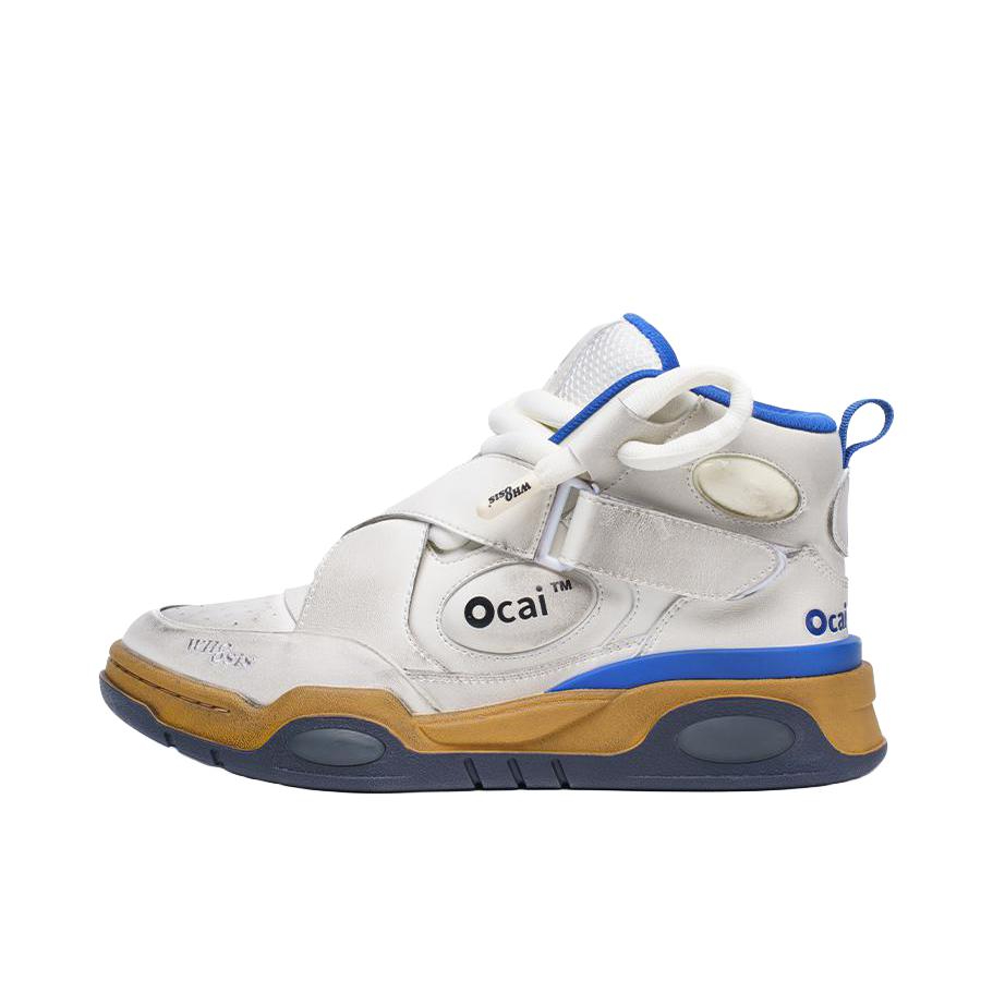 推荐商品：Ocai X Whoosis 交叉 缓震 防滑耐磨 复古 篮球鞋 OC230260 WHOOSIS联名/白色/黄色/蓝色